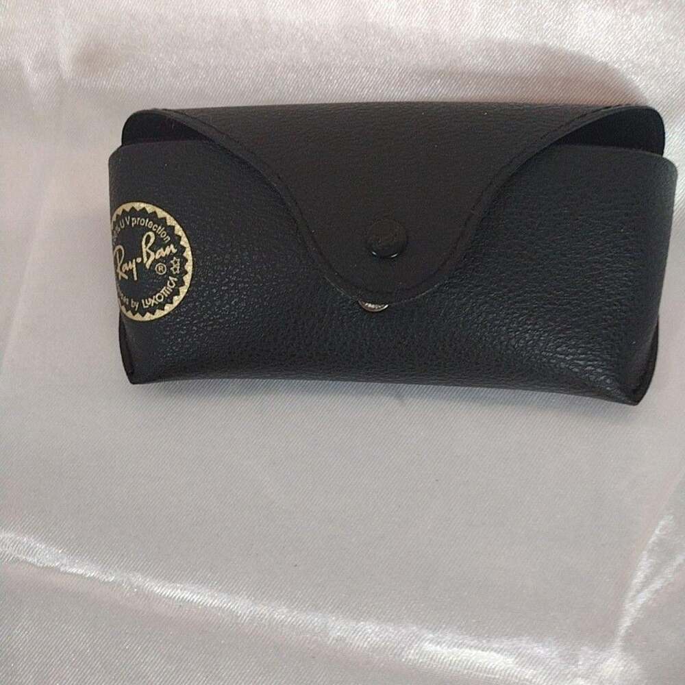 Ray-Ban Sunglasses Case Mens One Size Black Logo Hard Clamshell Storage